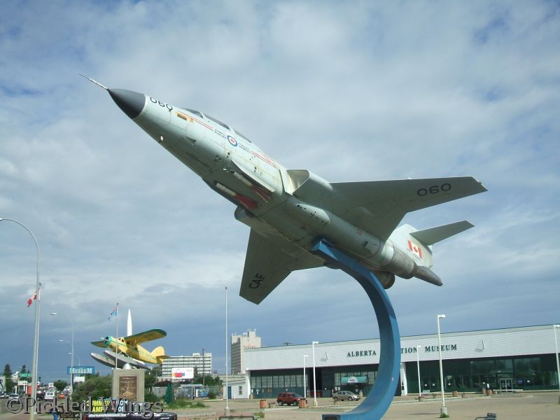 CF-101 Voodoo, Noorduyn Norseman and Boeing Bomarc on display in front of the museum