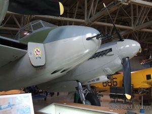 Eight gun nose armament of the Mosquito fighter variant.