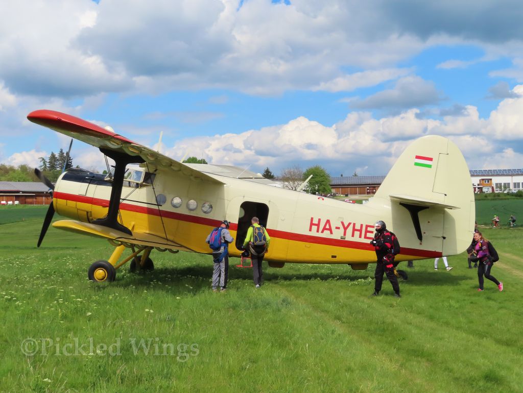 An-2 with skydivers at Brno 2026